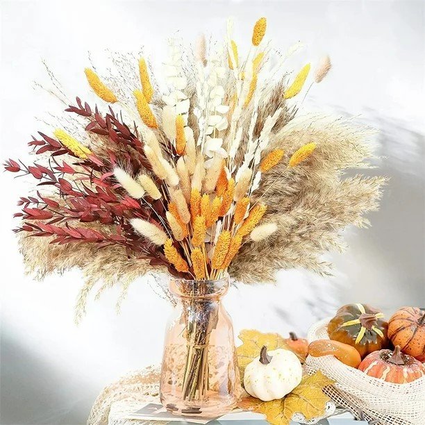 SN-L1040 New hot sale preserved flowers natural dried pampas grass rose flower bouquet for home arrangement