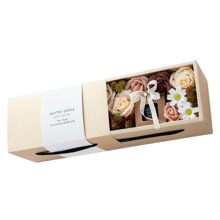 2023 Immortal Flower Aromatherapy Candle Gift Box Valentine's Day Mother's Day Gift Birthday Gift Rose Dried Flower Bouquet