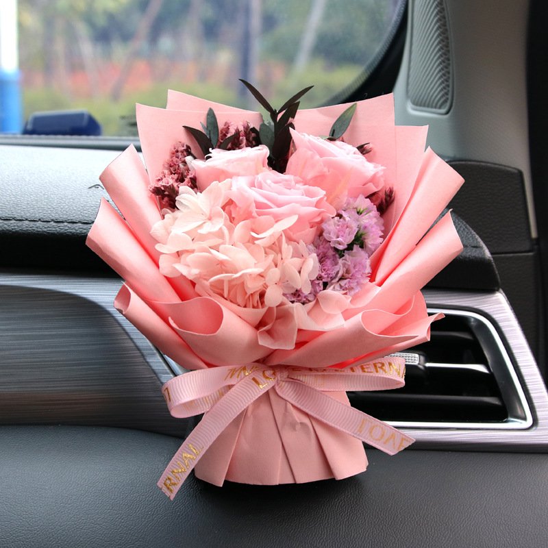 wedding Flowers Valentines Day artificial dried faux Preserved Dome Rose flower greeting decoration home decor