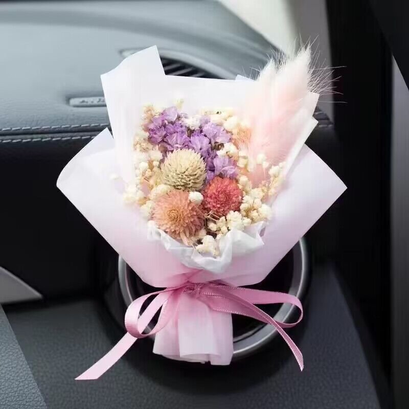 wedding Flowers Valentines Day artificial dried faux Preserved Dome Rose flower greeting decoration home decor