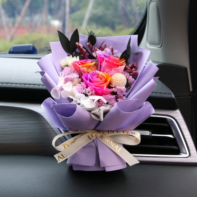wedding Flowers Valentines Day artificial dried faux Preserved Dome Rose flower greeting decoration home decor