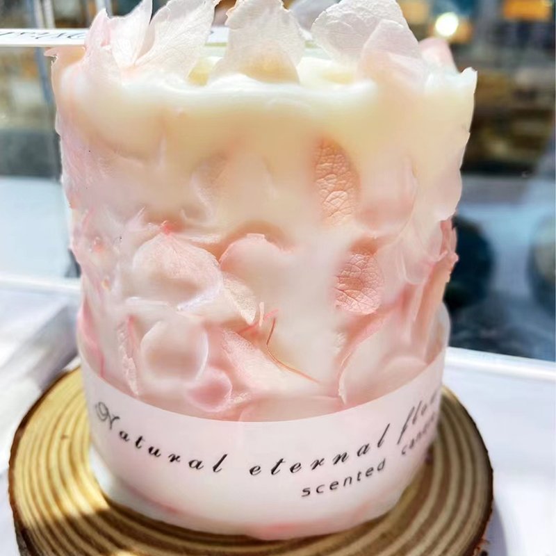 Home Decoration Soy Wax Aromatherapy Gift Natural Fragrance Oil Private Label DIY Luxury Dried Flowers Pillar Scented Candles