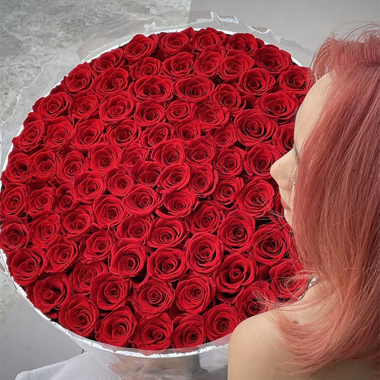 Top Quality Valentine Mother Teacher Day Birthday Wedding Gifts 99 Giant Forever Eternal Natural Roses Preserved Flowers Bouquet