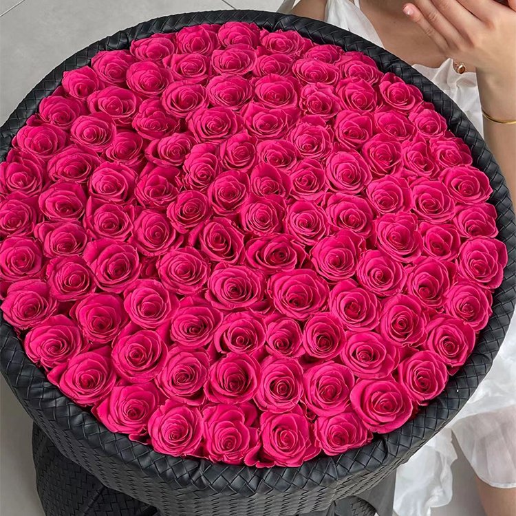 Top Quality Valentine Mother Teacher Day Birthday Wedding Gifts 99 Giant Forever Eternal Natural Roses Preserved Flowers Bouquet
