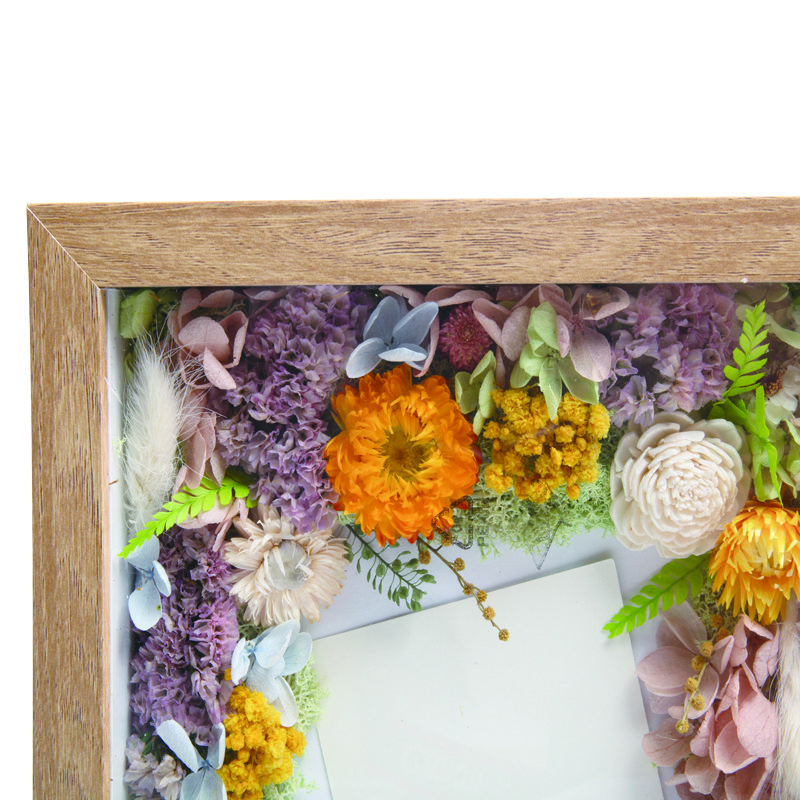 Hfloral 2024 New Customized Eternal Flower Wooden Photo Frame High Quality Flower And Plant Frame For Valentine's Day Home Decor