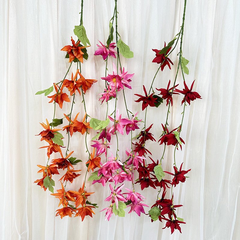 Cross-border new artificial fishing orchid living room decoration wedding ceremony layout dried flower