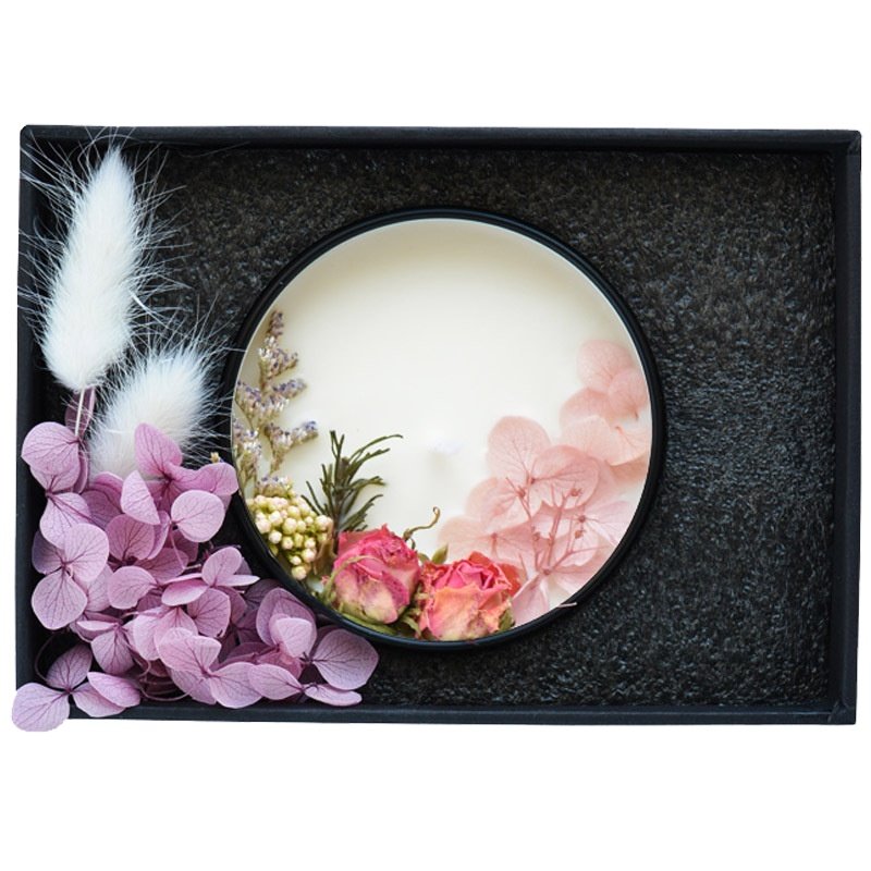 Hot models of dried flowers aromatherapy candle gift box everlasting flowers essential oil fragrance aromatherapy gifts