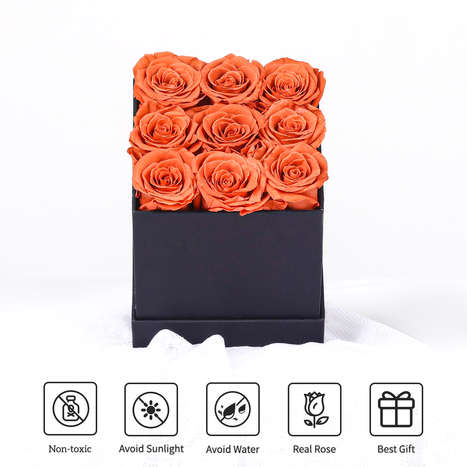 New Product Ideas 2024 House Decoration Wholesale Forever Roses Eternal Long Last Everlasting Dried Preserved Flower Arrangement