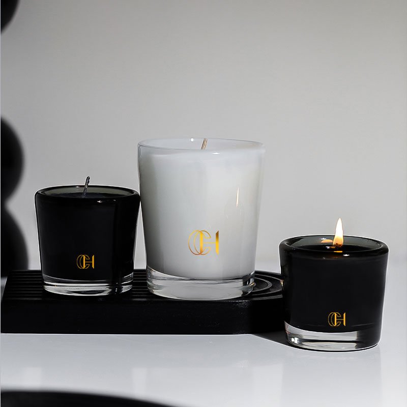 Kabbalah Custom Black Gold Luxury Elegant Candle Healing Soy Wax Scented Candle