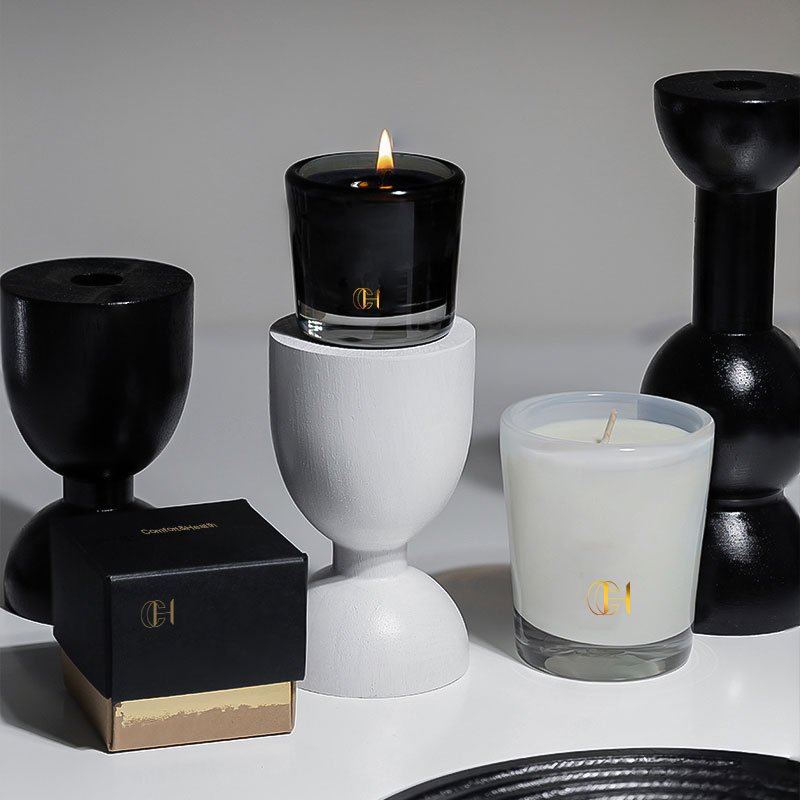 Kabbalah Custom Black Gold Luxury Elegant Candle Healing Soy Wax Scented Candle