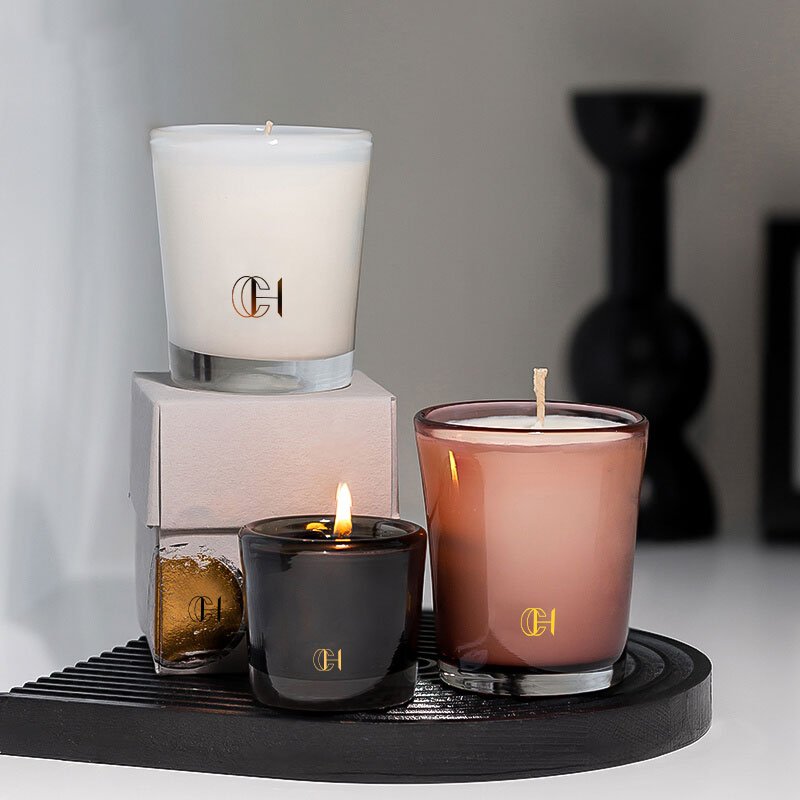 Kabbalah Custom Black Gold Luxury Elegant Candle Healing Soy Wax Scented Candle