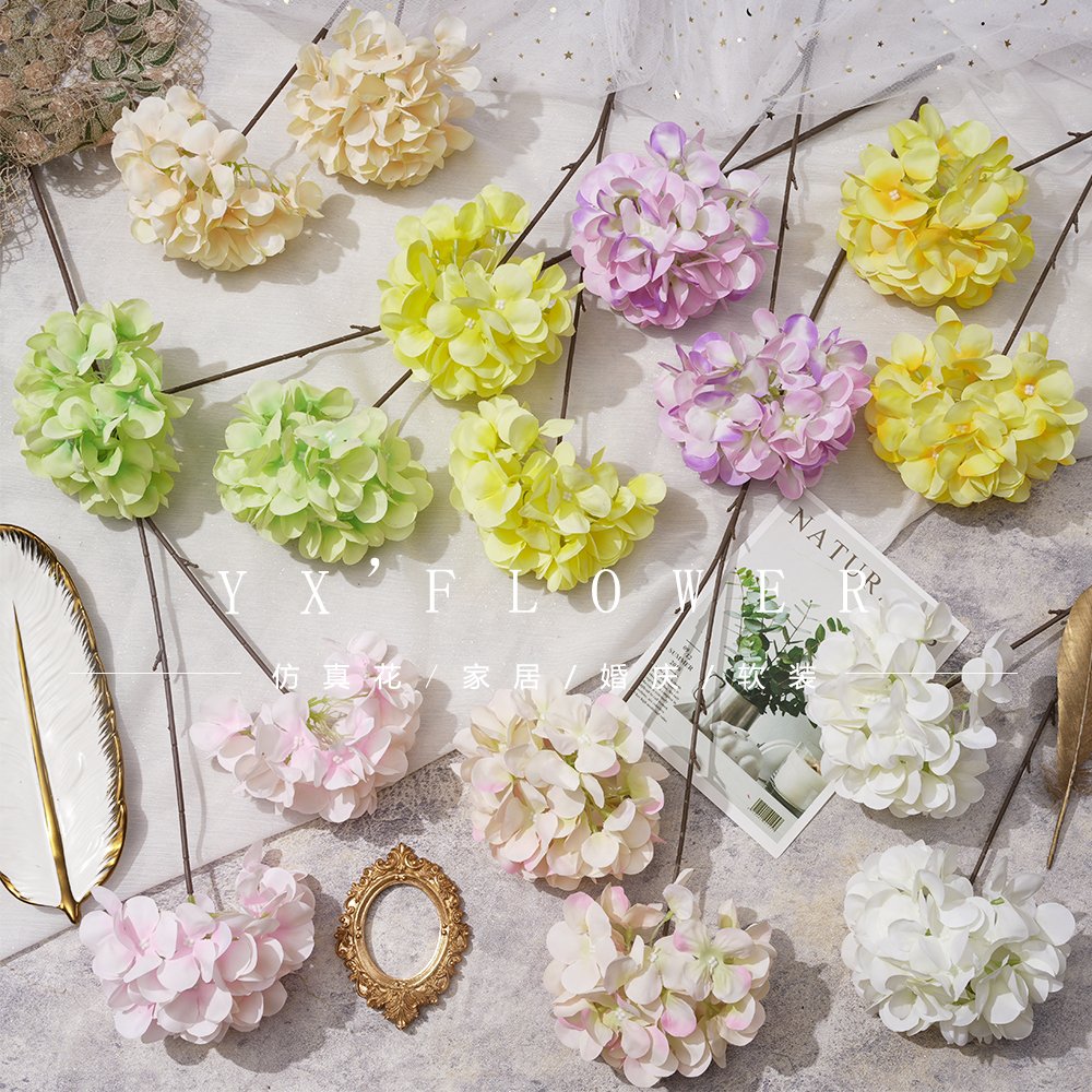 New simulation 72 pieces of hydrangea home decoration wedding floral wedding layout simulation hydrangea