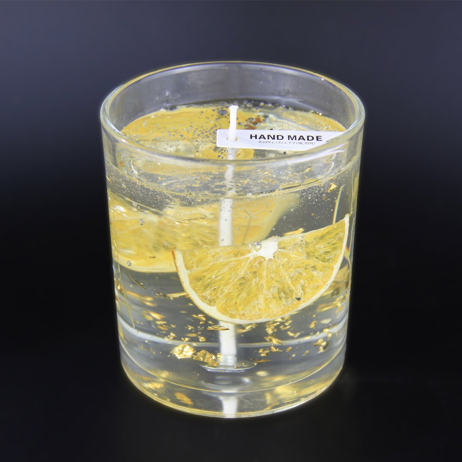 Wholesale Ins Style Dry Flower glittery Jelly Gel Wax Scented Gel Candles for home Decoration