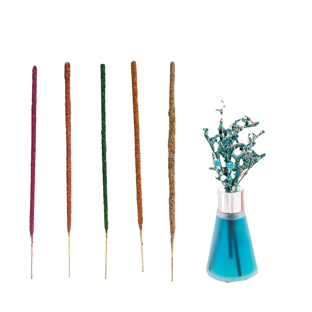 High Quality 9 Inch Natural Dried Flower Long Bamboo Sticks Scented Wood Raw Agarbatti for Incense Making Home Decor Fragrance