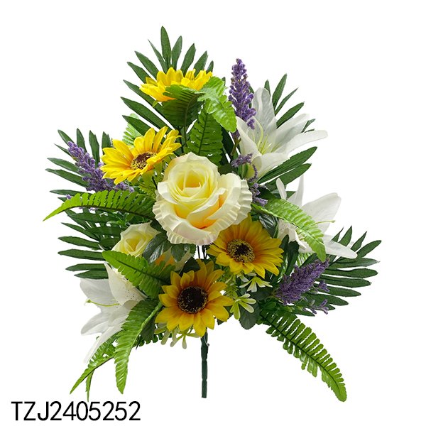 New Arrival Synthetic Fake Plants Hibiscus Synthetic Flowers Artificial Bouquet For Decoration Wedding