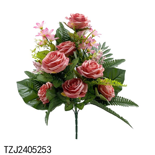 New Arrival Synthetic Fake Plants Hibiscus Synthetic Flowers Artificial Bouquet For Decoration Wedding