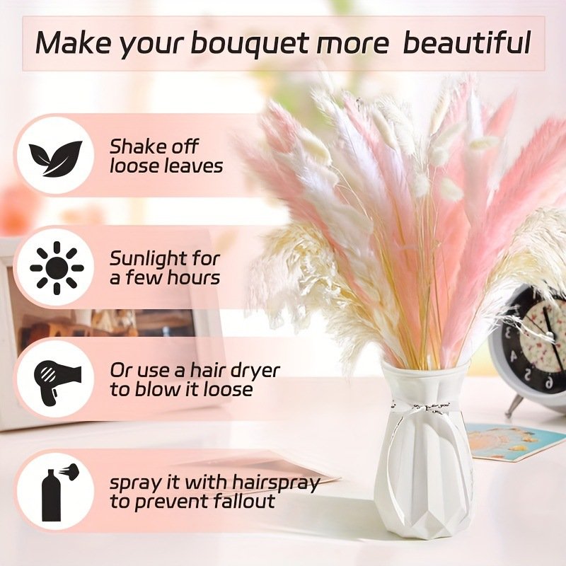 Hot Selling Wholesale 40pcs Pink Carton Box Day Faux 43cm Pampas Simulated Feathers Grass Decoration Artificial Pam