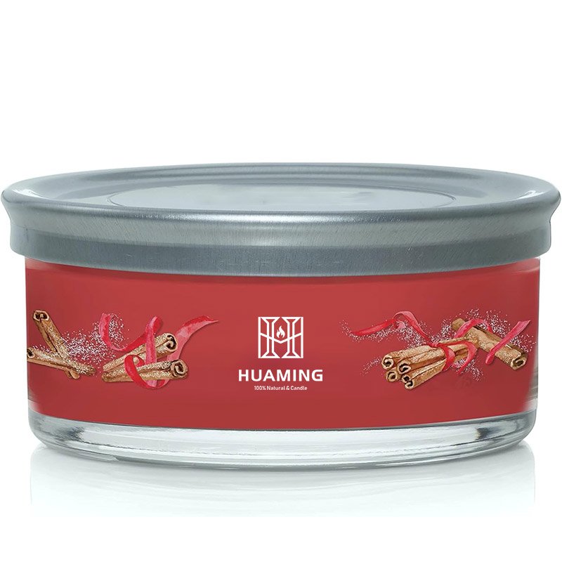 Wholesale custom luxury wedding decoration gifts large capacity glass multi-core soybean wax essential oil scented candle