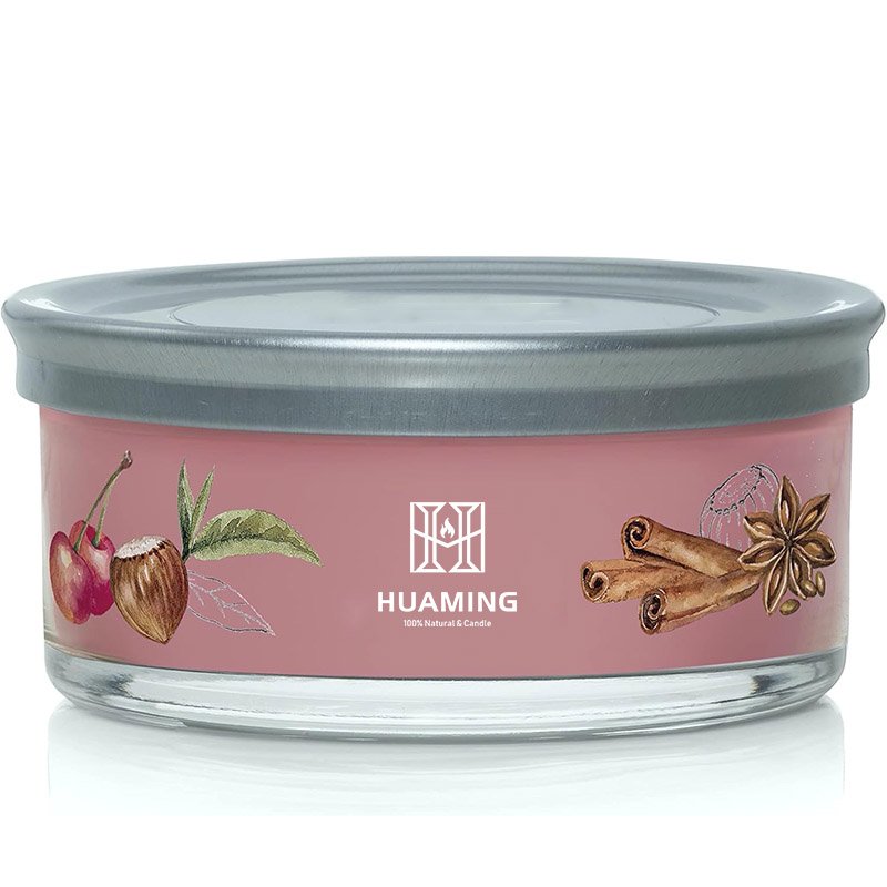 Wholesale custom luxury wedding decoration gifts large capacity glass multi-core soybean wax essential oil scented candle
