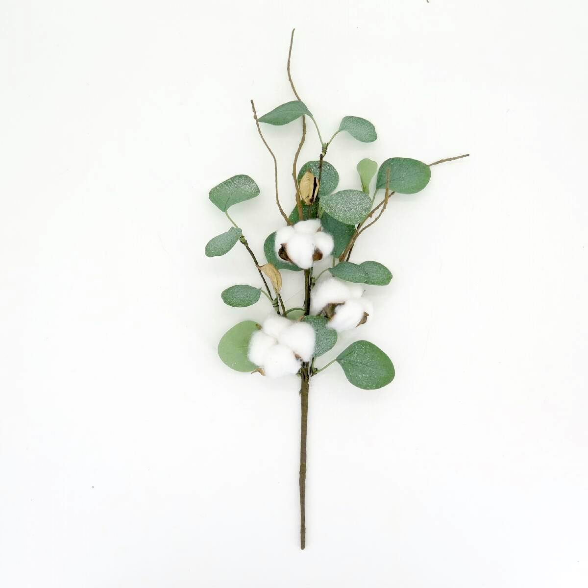 SYART Natural red berries cotton branches ball plant stem dried flowers