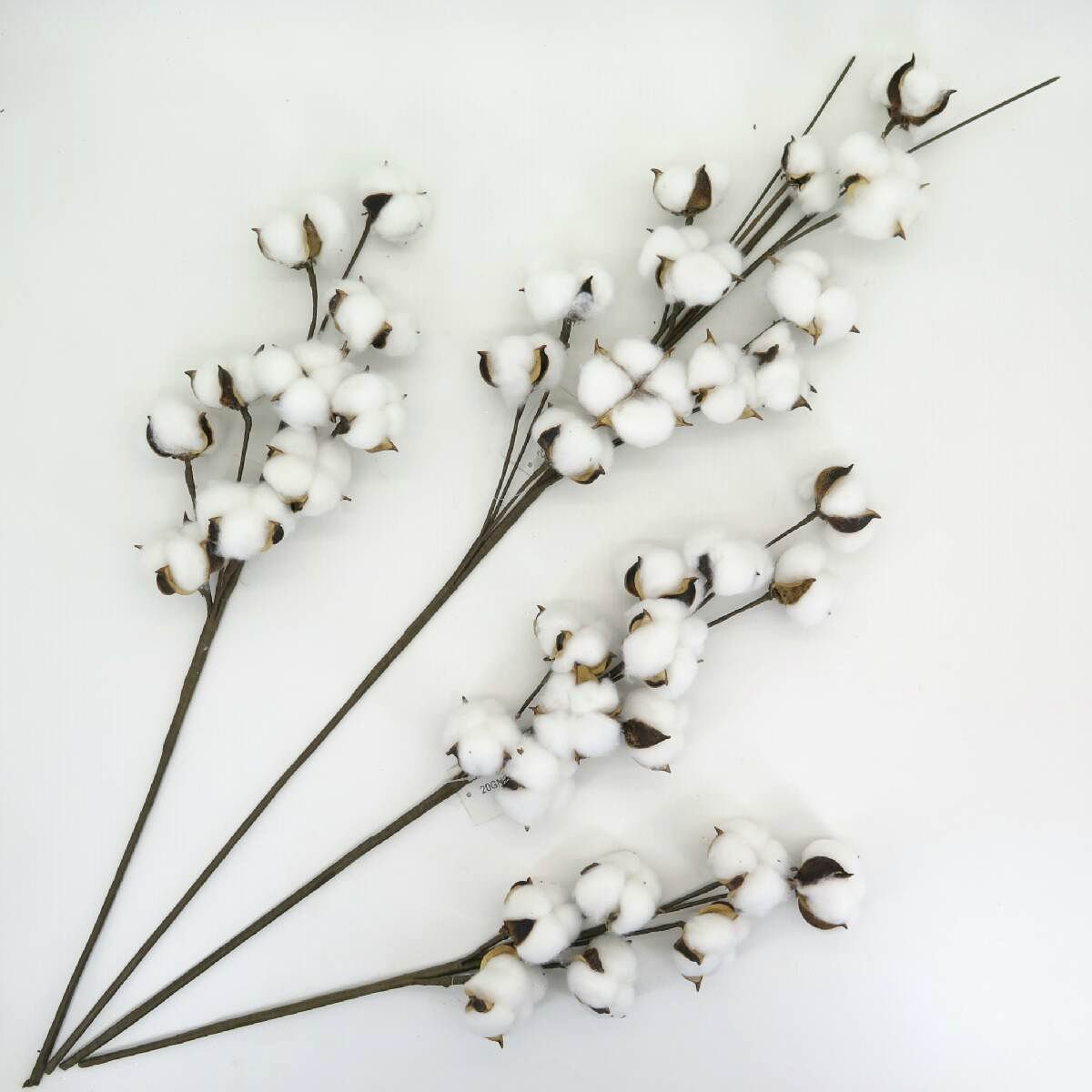 SYART Natural red berries cotton branches ball plant stem dried flowers