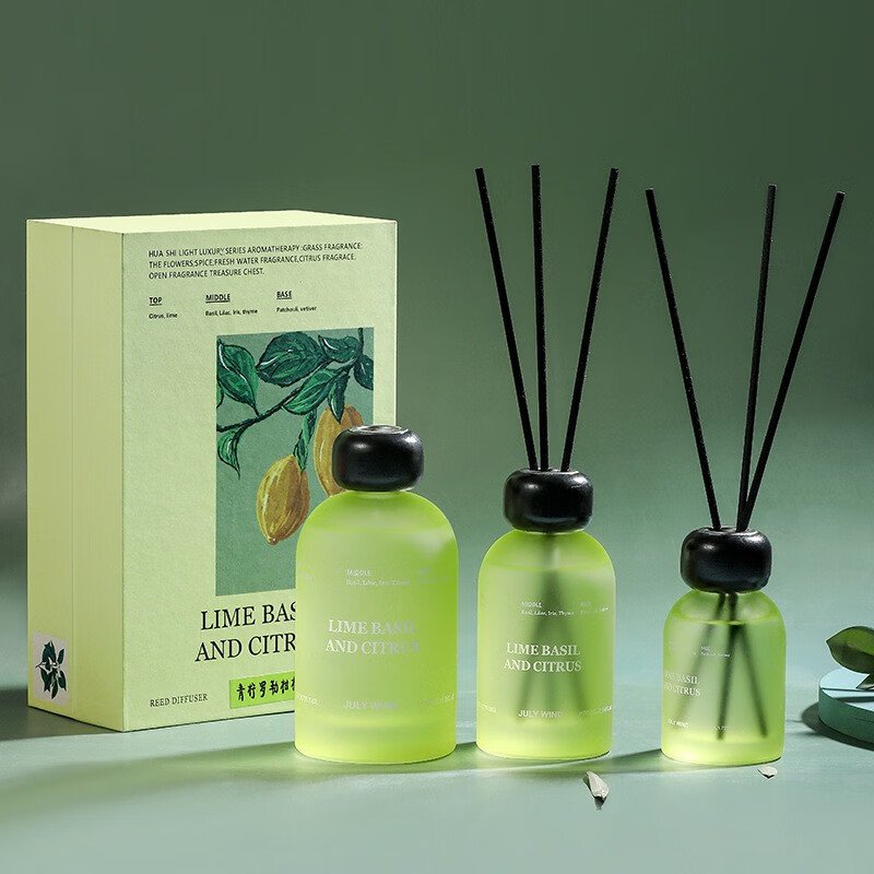 Supply round aromatherapy bottle non-fire glass rattan dried flower volatile Indoor fragrance essence oil b