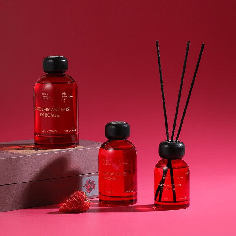 Supply round aromatherapy bottle non-fire glass rattan dried flower volatile Indoor fragrance essence oil b