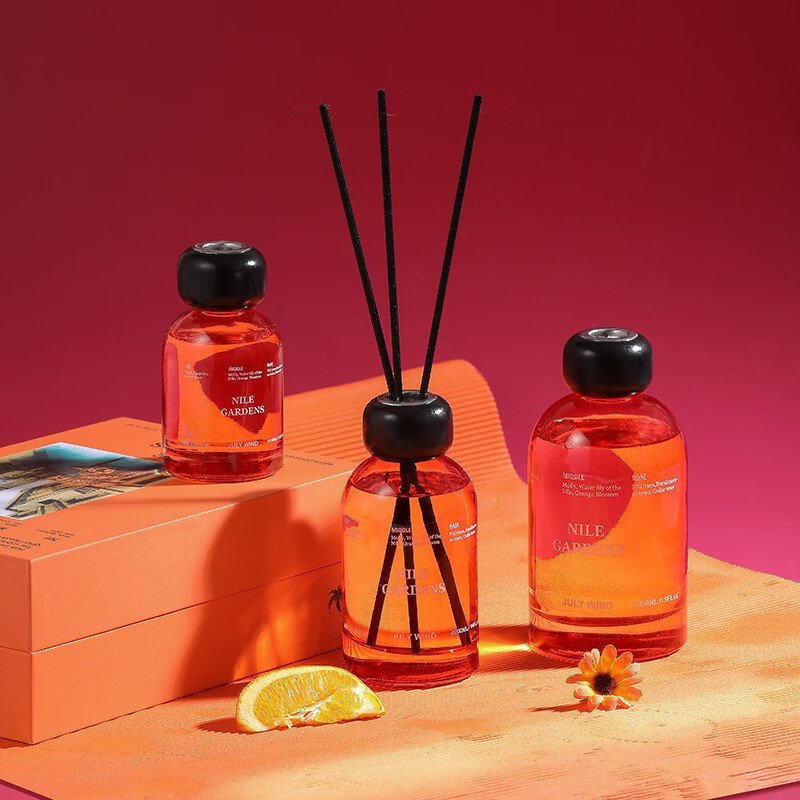 Supply round aromatherapy bottle non-fire glass rattan dried flower volatile Indoor fragrance essence oil b