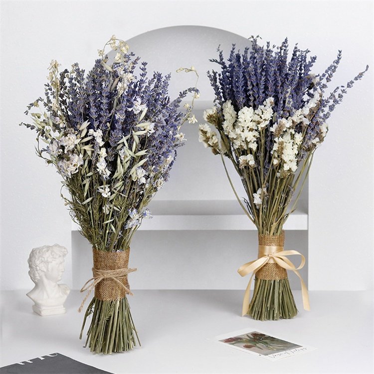 Wholesale Natural Dried Flower Bouquet Preserved Dry Lavender Bulk Flower Bouquet For Wedding Home Decoration