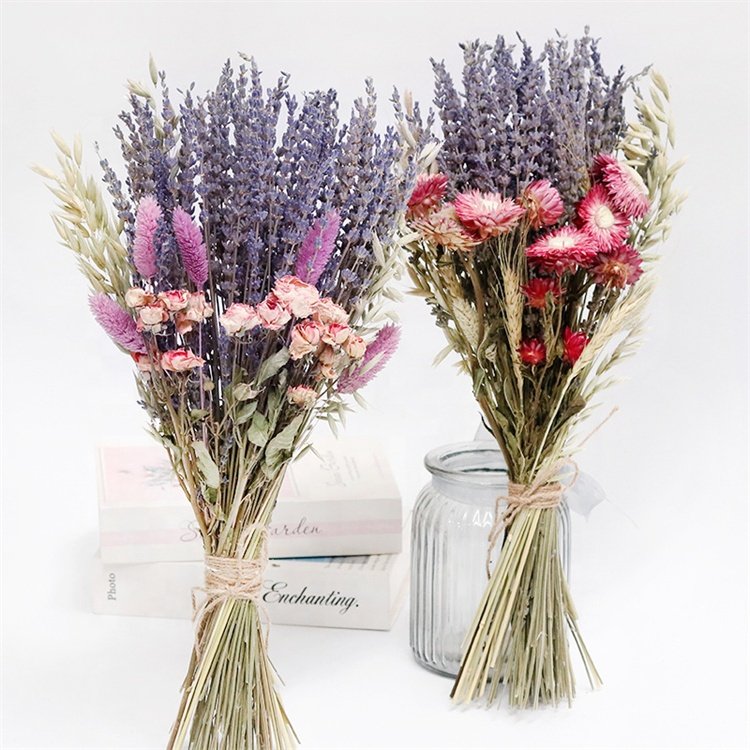 Wholesale Natural Dried Flower Bouquet Preserved Dry Lavender Bulk Flower Bouquet For Wedding Home Decoration