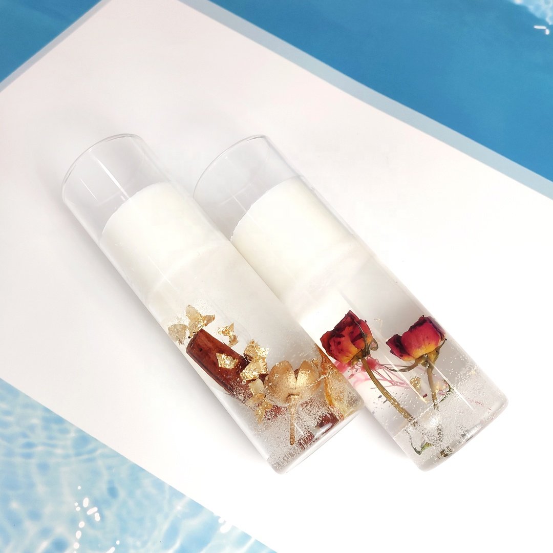 Custom home decor Fragrance candle Tall glass Jelly scented candle in gift set