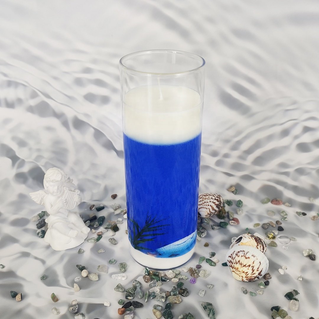 Custom home decor Fragrance candle Tall glass Jelly scented candle in gift set