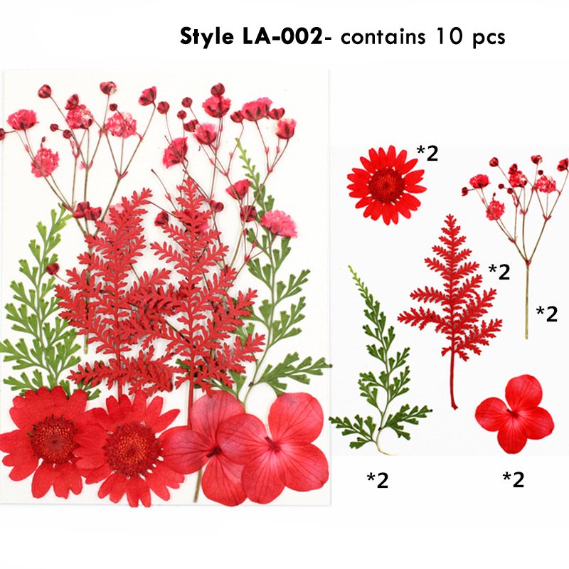 Wholesale Nail Decors Pendant Crafts Colorful Real Leaves Petals Natural Dried Pressed Flower For Resin