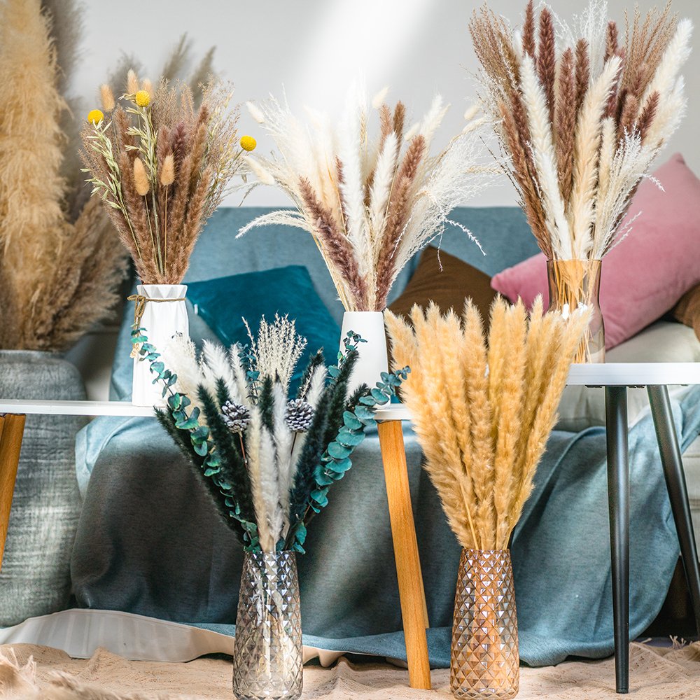 factory supply Amazon hot sell Pampas Grass bouquet dried flower green day