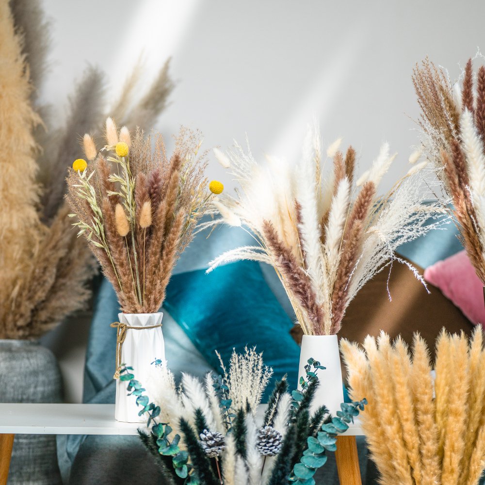 factory supply Amazon hot sell Pampas Grass bouquet dried flower green day