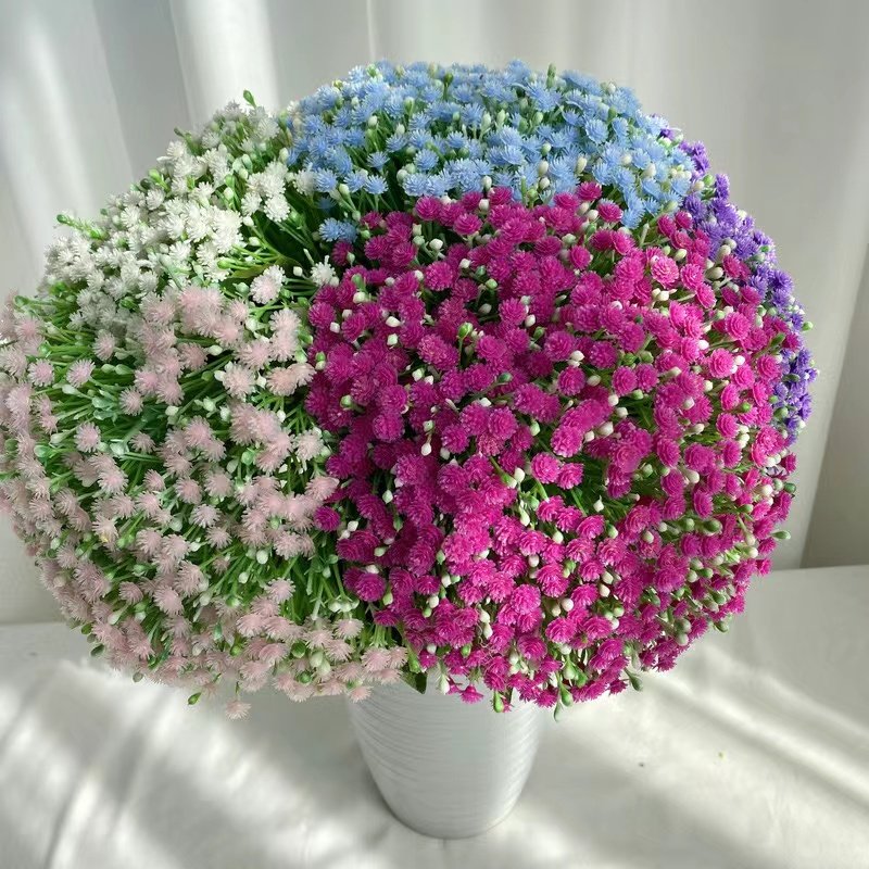 Wholesale Plastic 441 Head Full Star Wedding Simulation Flower Bouquet Hand-Holding Interior Decoration for Home Use