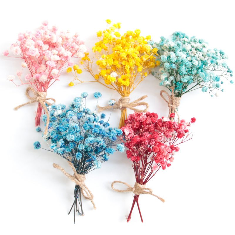 Wholesale OEM Custom Design Dried Baby Breath Flower Bouquet Plants Dried Flower Preserved for Decoration DIY Materials