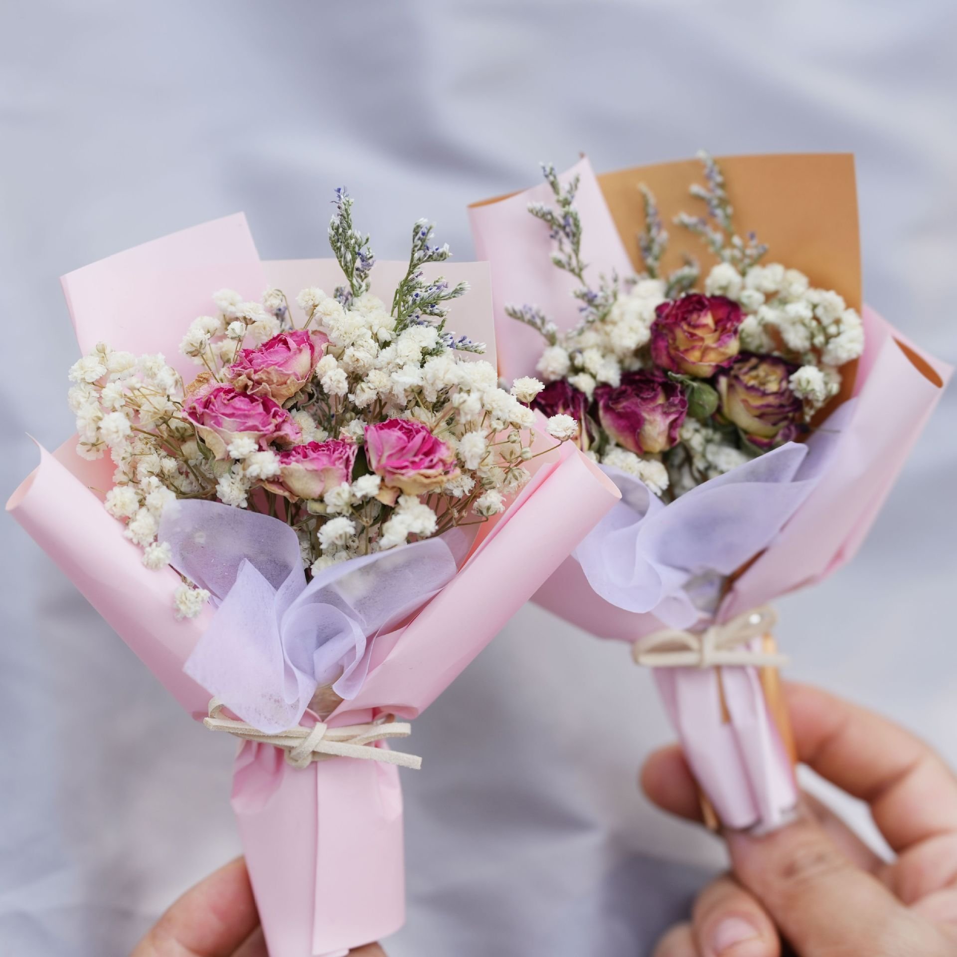 DREA Refrigerator Car Interior decoration Flowers natural pressed mini Valentines dried flower arrangement wholesale