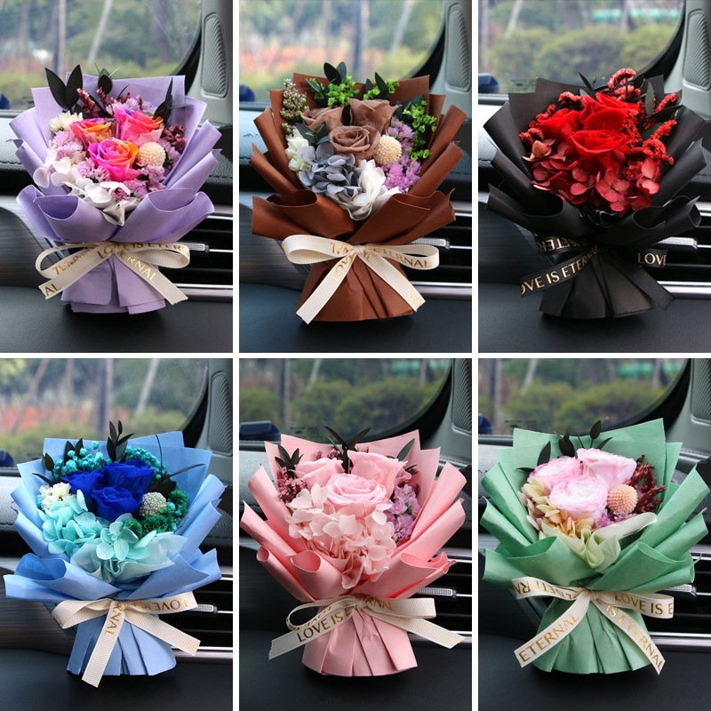 DREA Refrigerator Car Interior decoration Flowers natural pressed mini Valentines dried flower arrangement wholesale