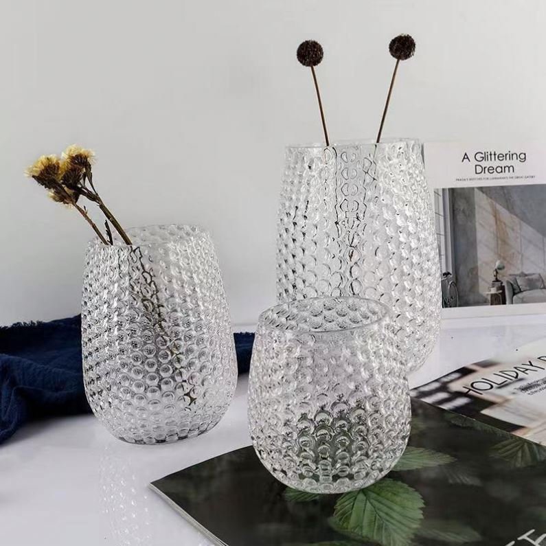 Pineapple glass vase hydroponic flowers green plants dried flowers living room home accessories creative tabletop ornaments