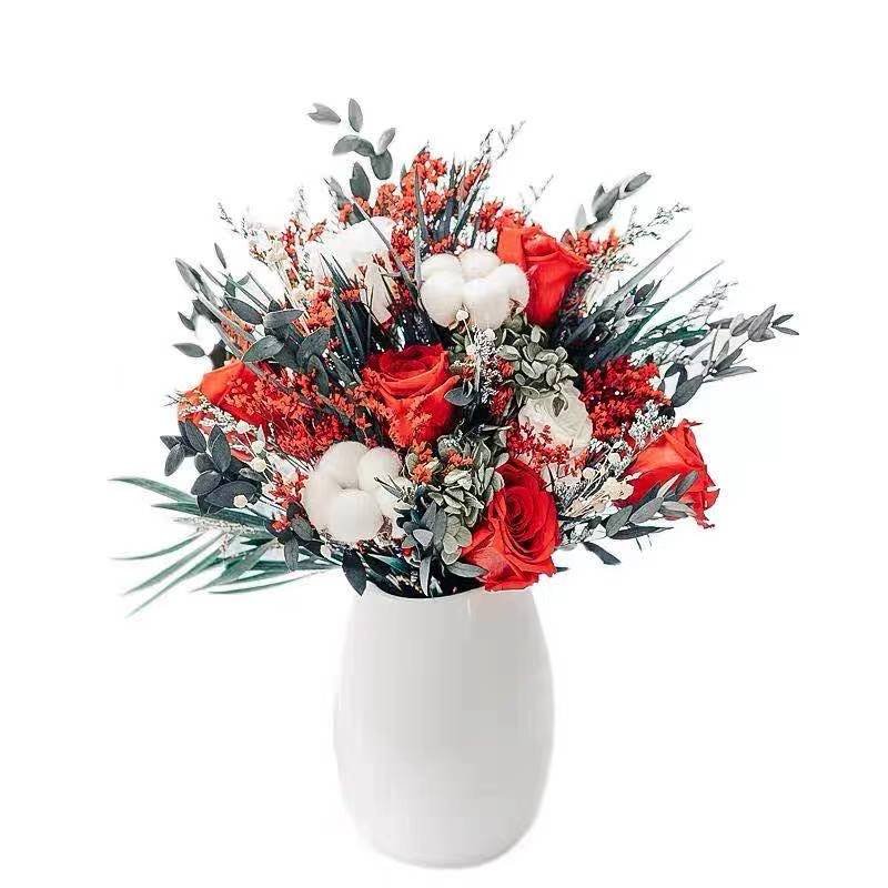 High End Luxury Dried Flower Preserved Rose Bouquet
