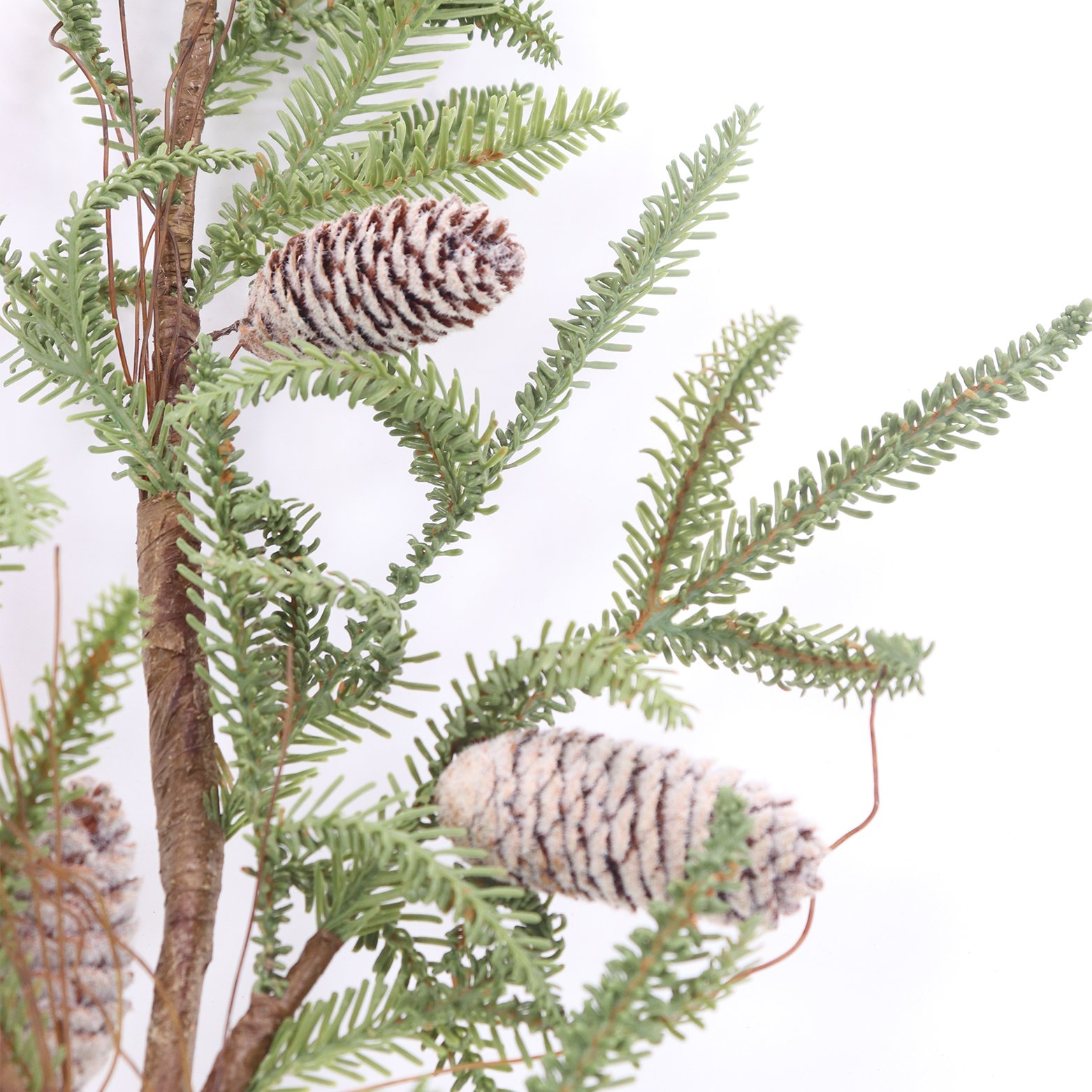 99cm Single Branch Artificial Cedar Leaf Pine Fruit Dried Flower Craft Christmas Tree Holiday Decoration Preserved Plants