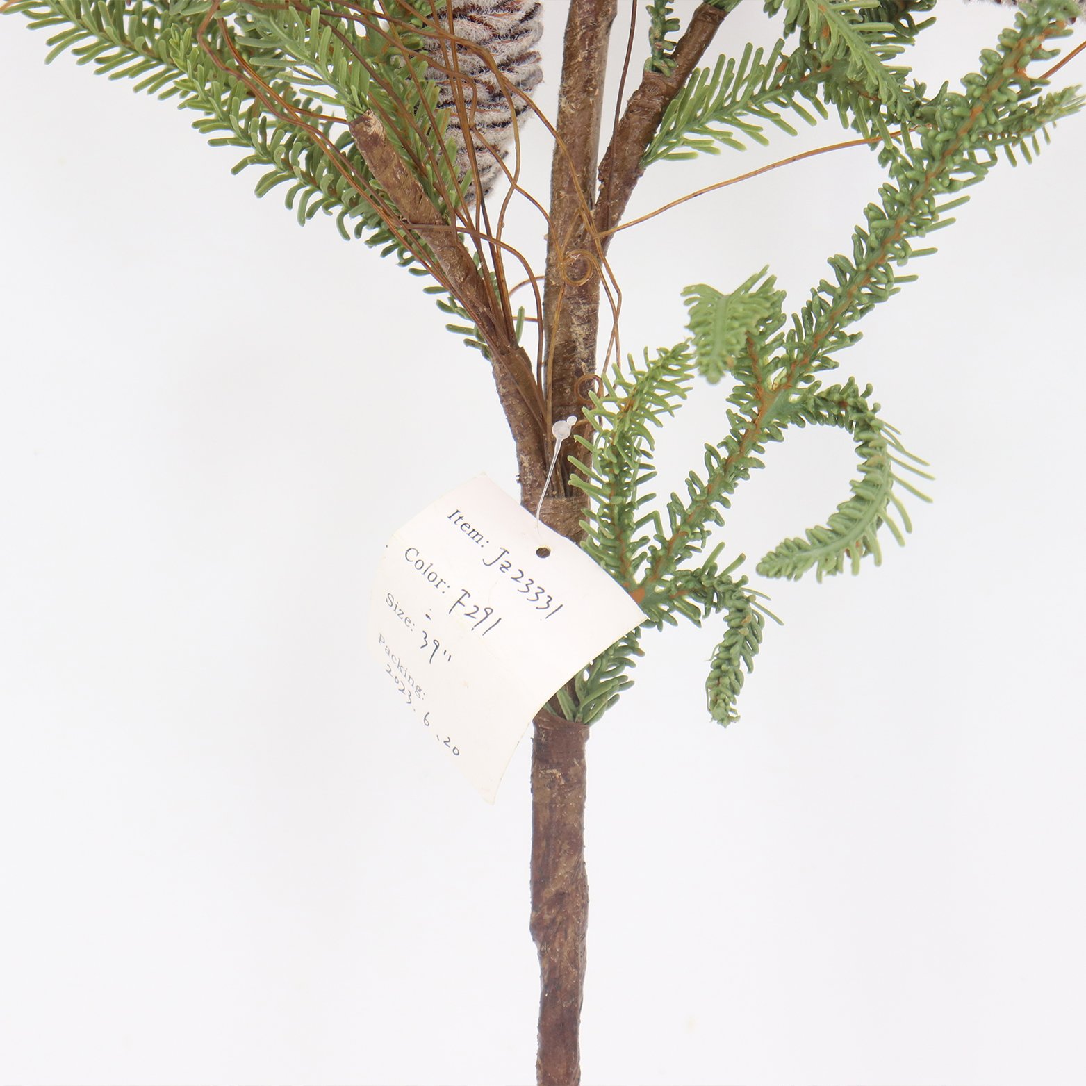 99cm Single Branch Artificial Cedar Leaf Pine Fruit Dried Flower Craft Christmas Tree Holiday Decoration Preserved Plants