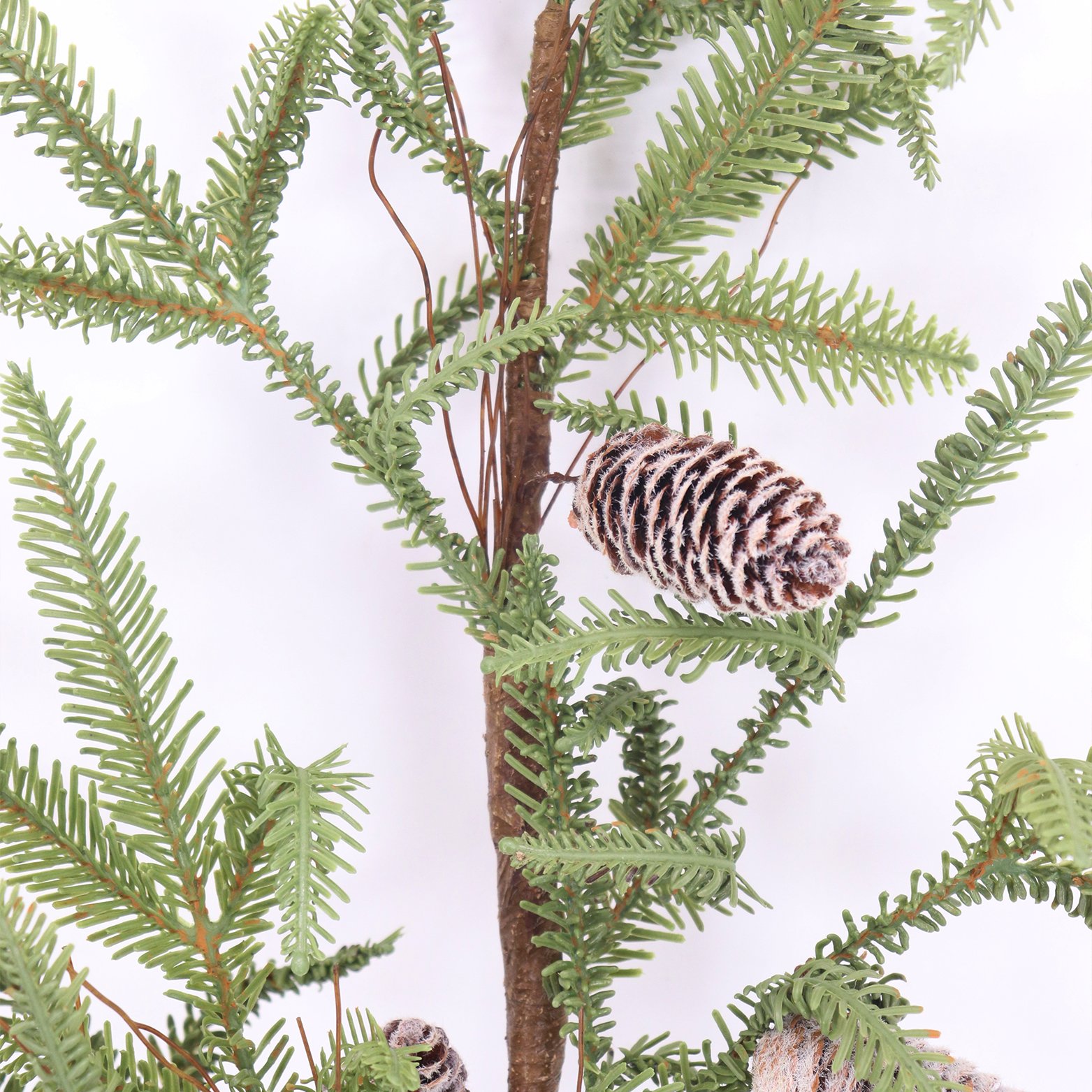 99cm Single Branch Artificial Cedar Leaf Pine Fruit Dried Flower Craft Christmas Tree Holiday Decoration Preserved Plants