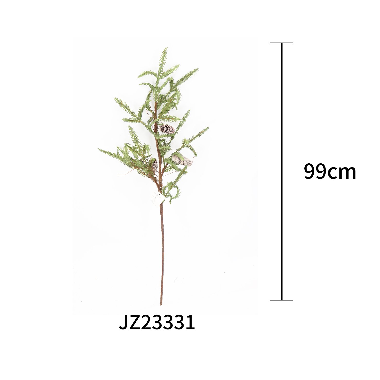 99cm Single Branch Artificial Cedar Leaf Pine Fruit Dried Flower Craft Christmas Tree Holiday Decoration Preserved Plants
