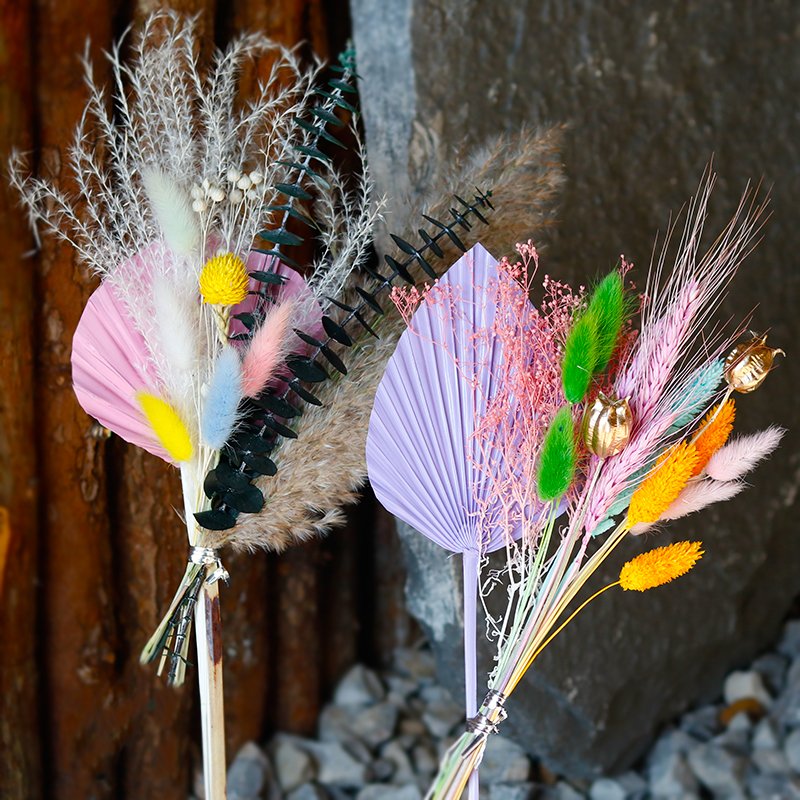 CH-047 wholesale dried flowers bouquet decoration eco-friendly topper accessories cake decorating supplies set for stands party