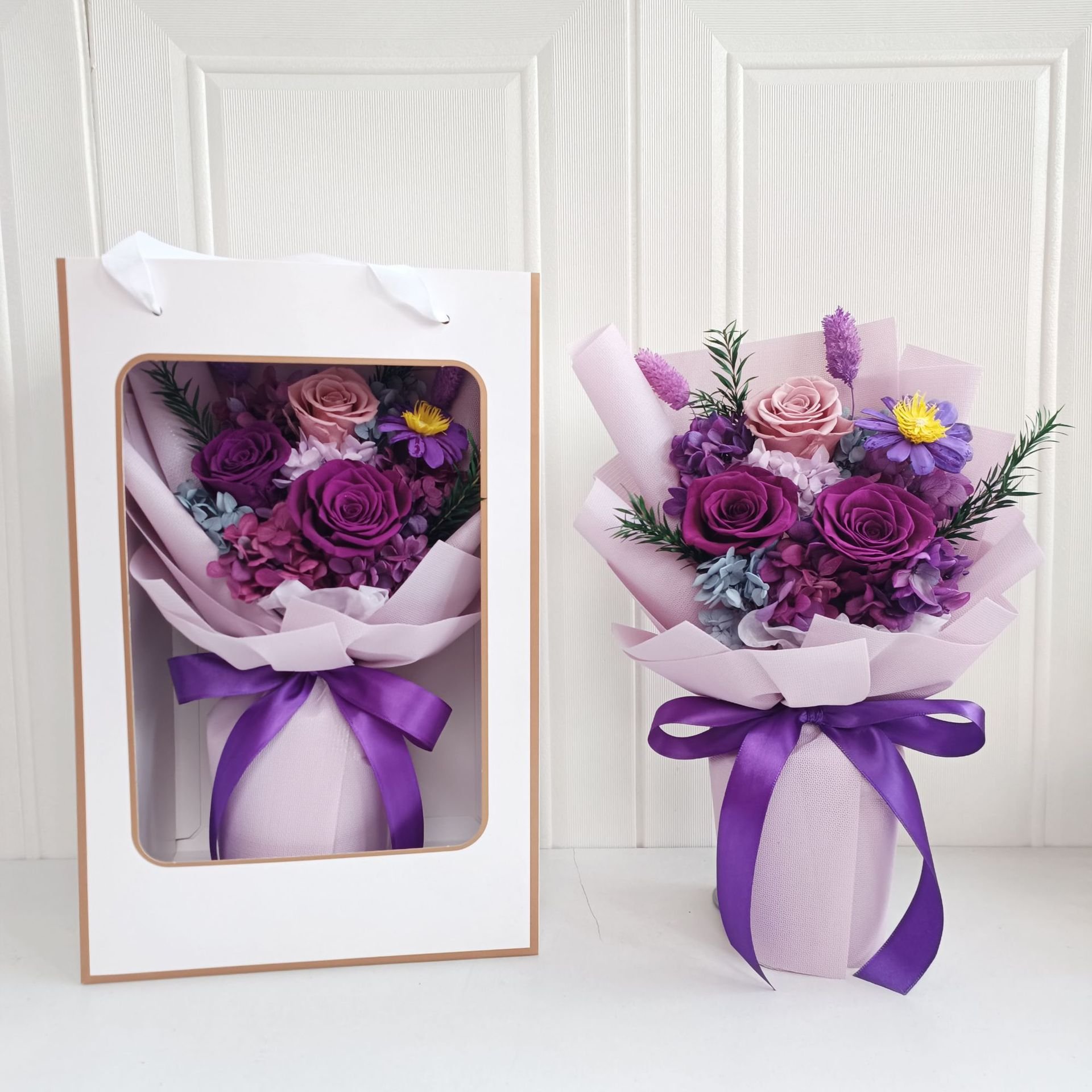 Romantic Valentine's Day Wedding Party Gift Eternal Flower Bouquet