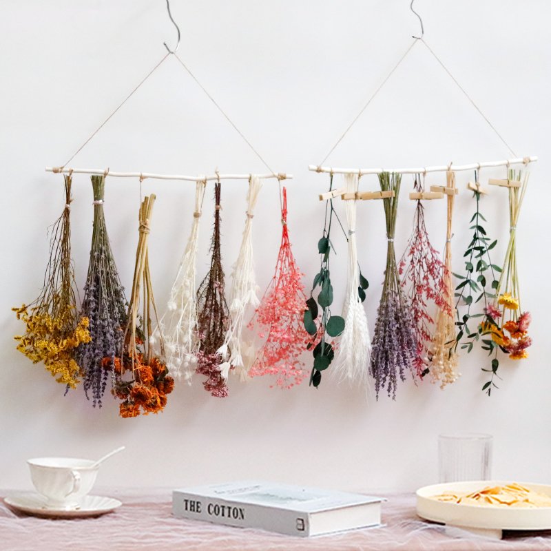Decor Dried Flower Wall Hanging Dried Flowers RackFall Flowers Dried Herb DIY Floral