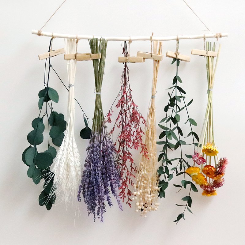Decor Dried Flower Wall Hanging Dried Flowers RackFall Flowers Dried Herb DIY Floral