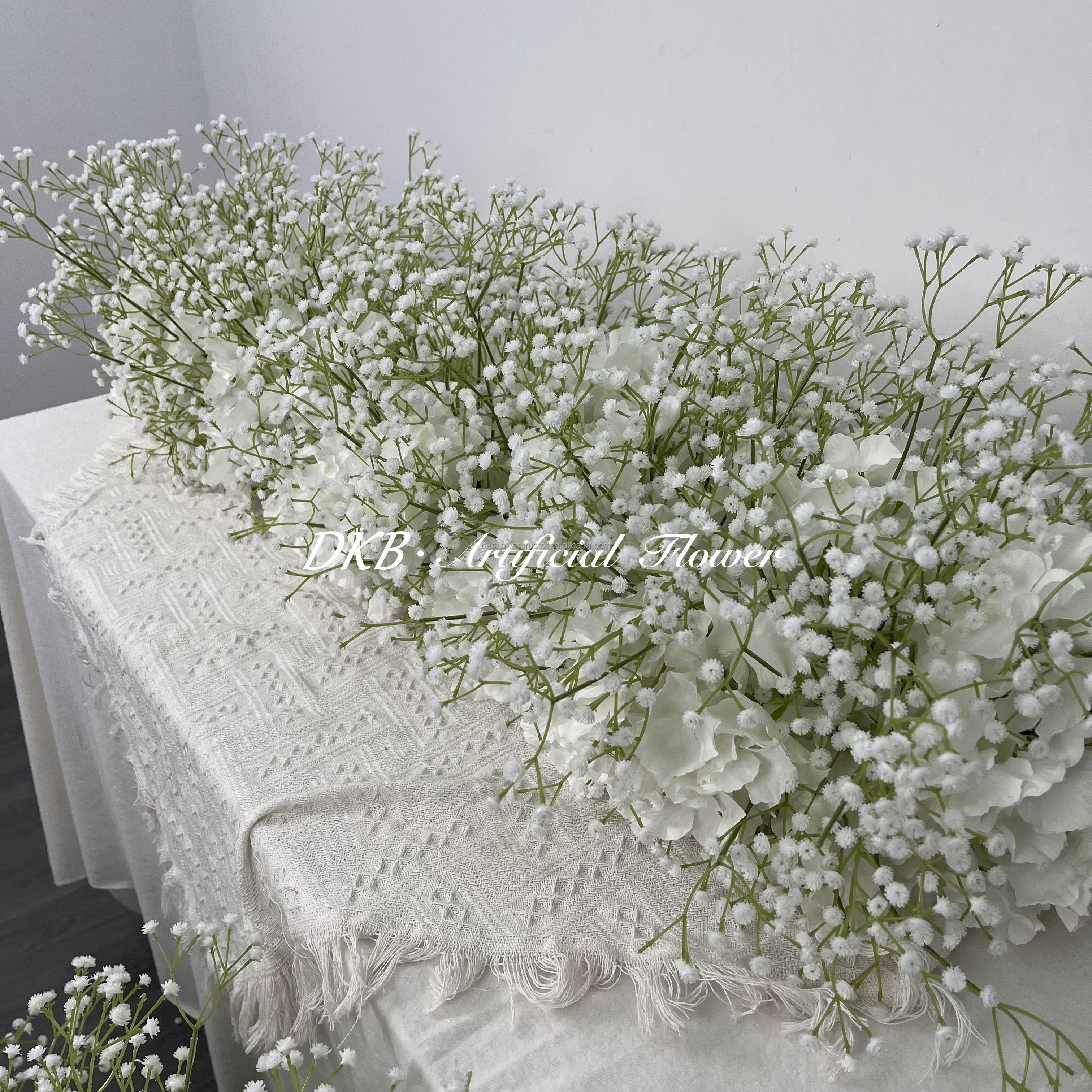 DKB new wedding table baby breath flowers floral ball runner for aisle runner